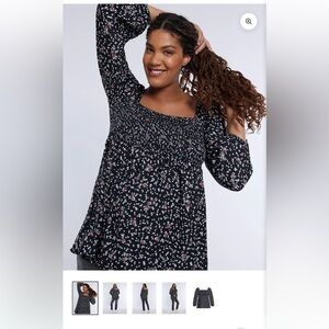 Long Sleeve Mocked Empire Waist Top brand new with tags